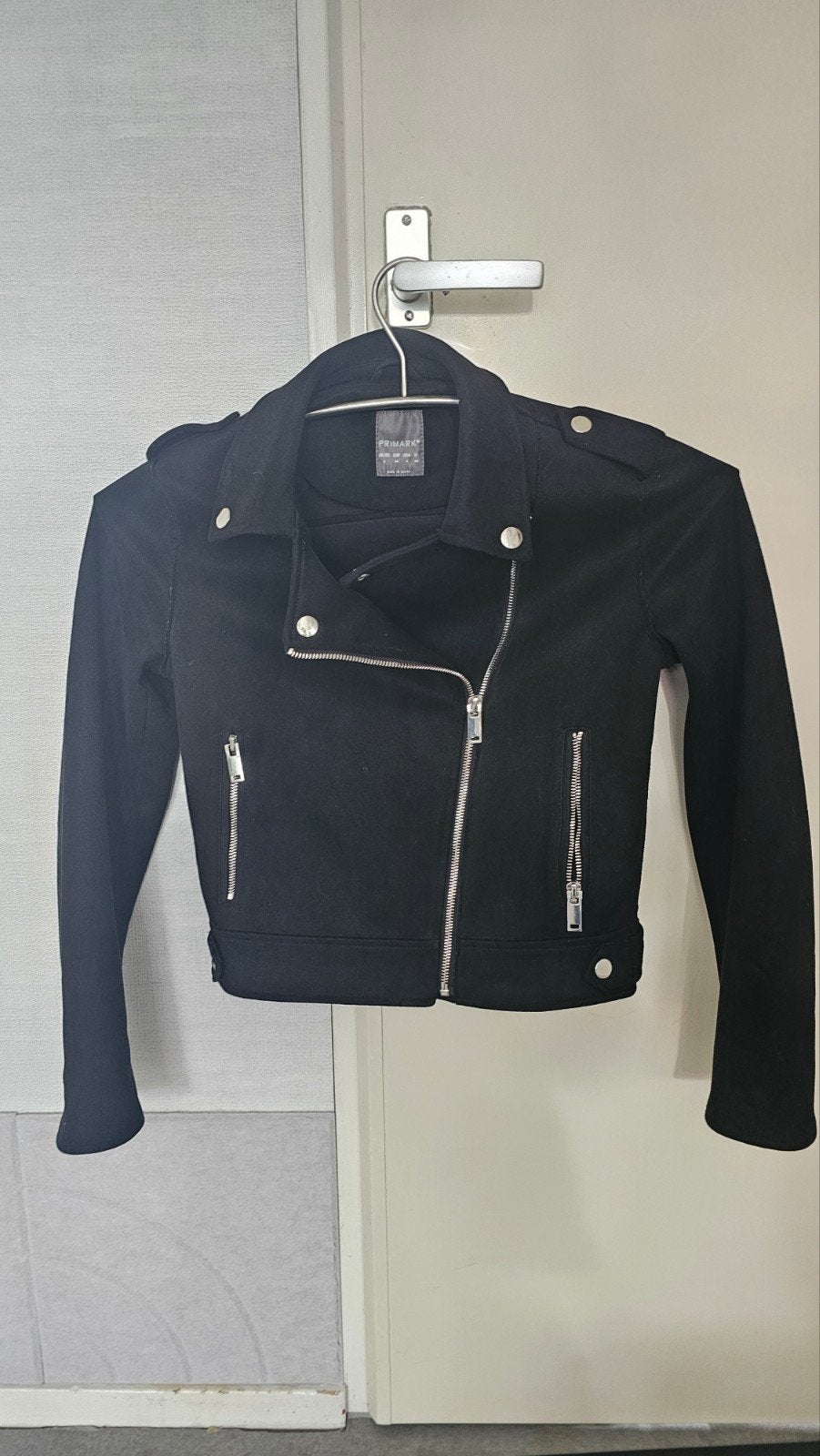Zwart stoer bikerjack, maat 36 (S), Primark, Zwart, Ophalen of Verzenden, Zo goed als nieuw
