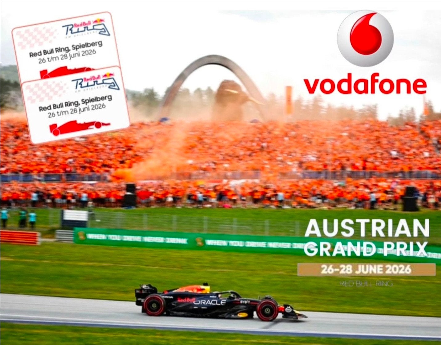 2x weekend F1 Tickets voor Oostenrijk, Tickets en Kaartjes, Twee personen