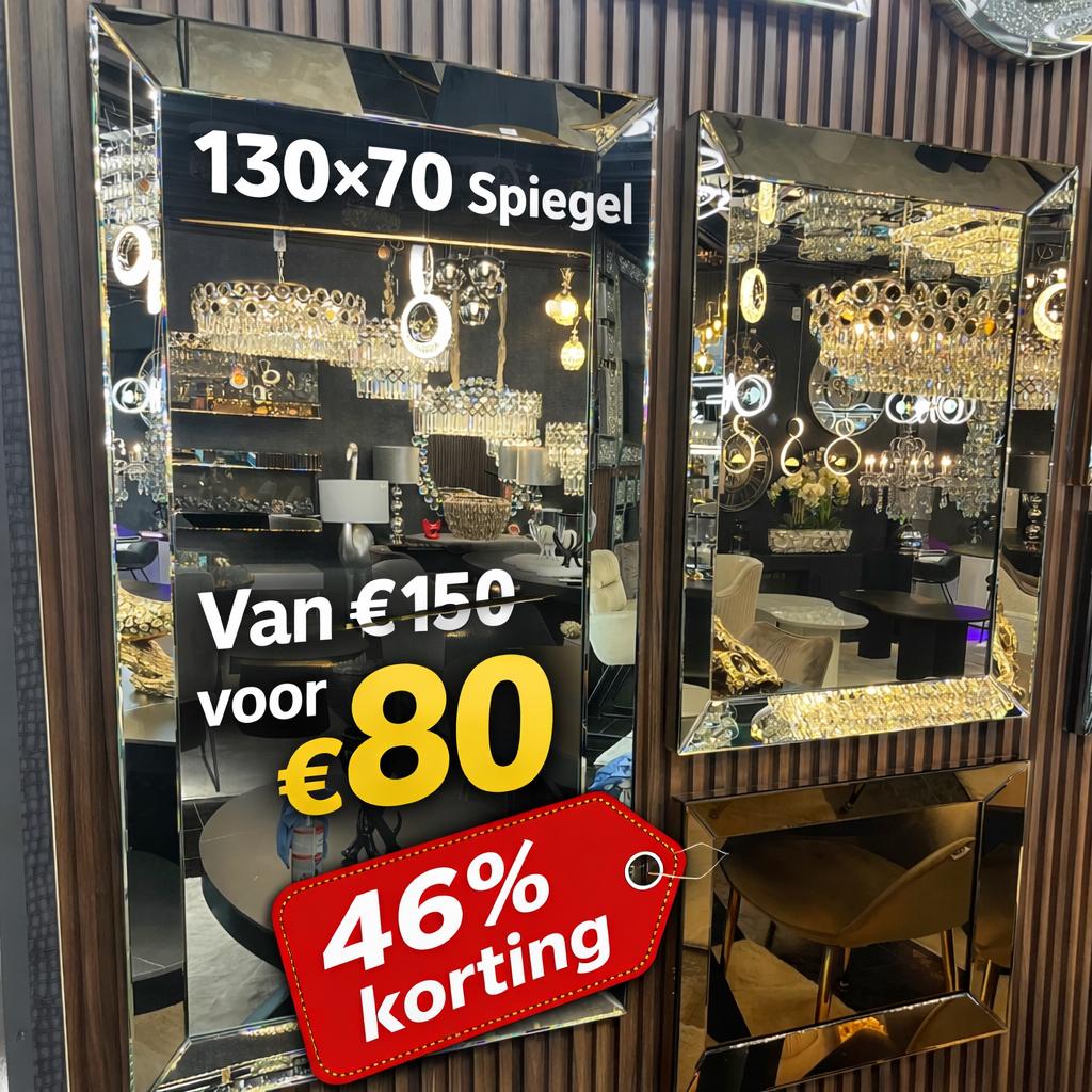 Eric Kuster Spiegel - 46% Korting!, Ophalen, 100 tot 150 cm, Nieuw, 75 tot 100 cm