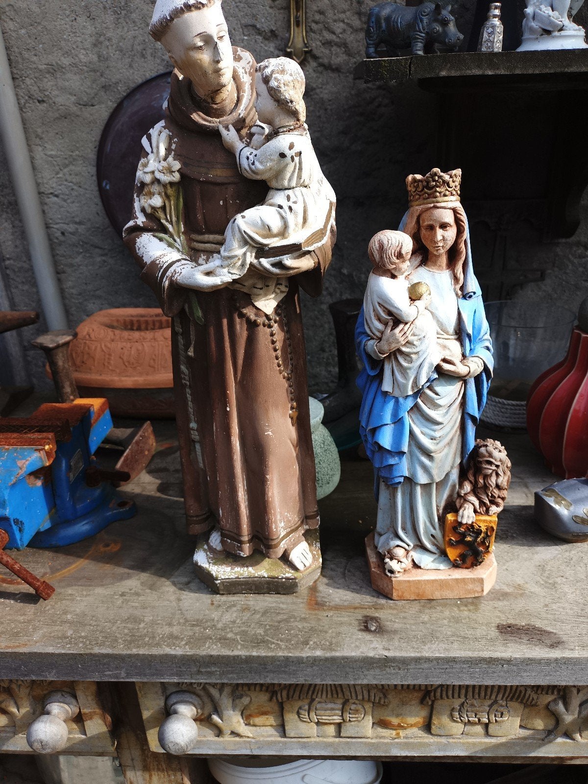 Antieke religieuze beelden - per stuk, Antiek en Kunst, Ophalen of Verzenden
