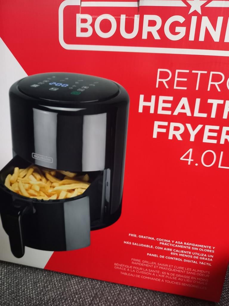 Bourgini Retro Health Fryer 4.0L, Witgoed en Apparatuur, Airfryers, Ophalen of Verzenden, Nieuw, Airfryer