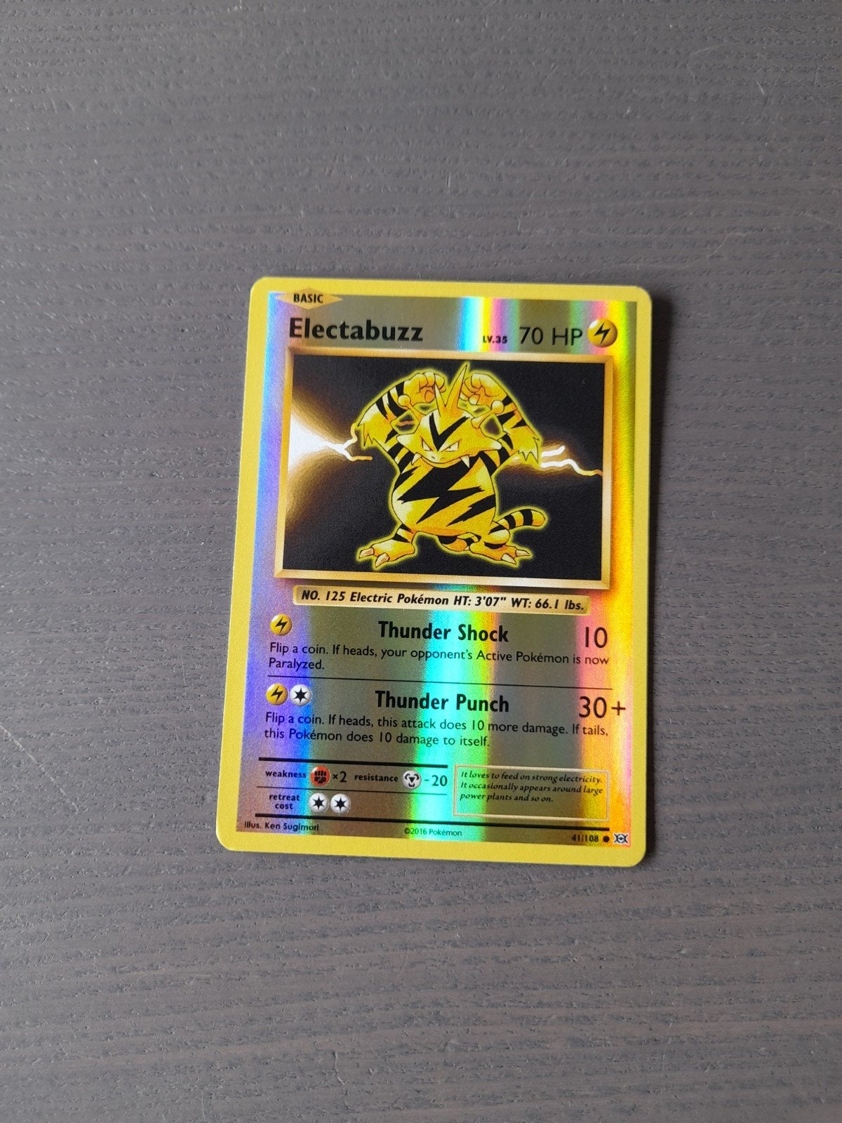 Evolutions 41/108 electabuzz reverse, Ophalen of Verzenden, Zo goed als nieuw, Losse kaart, Foil