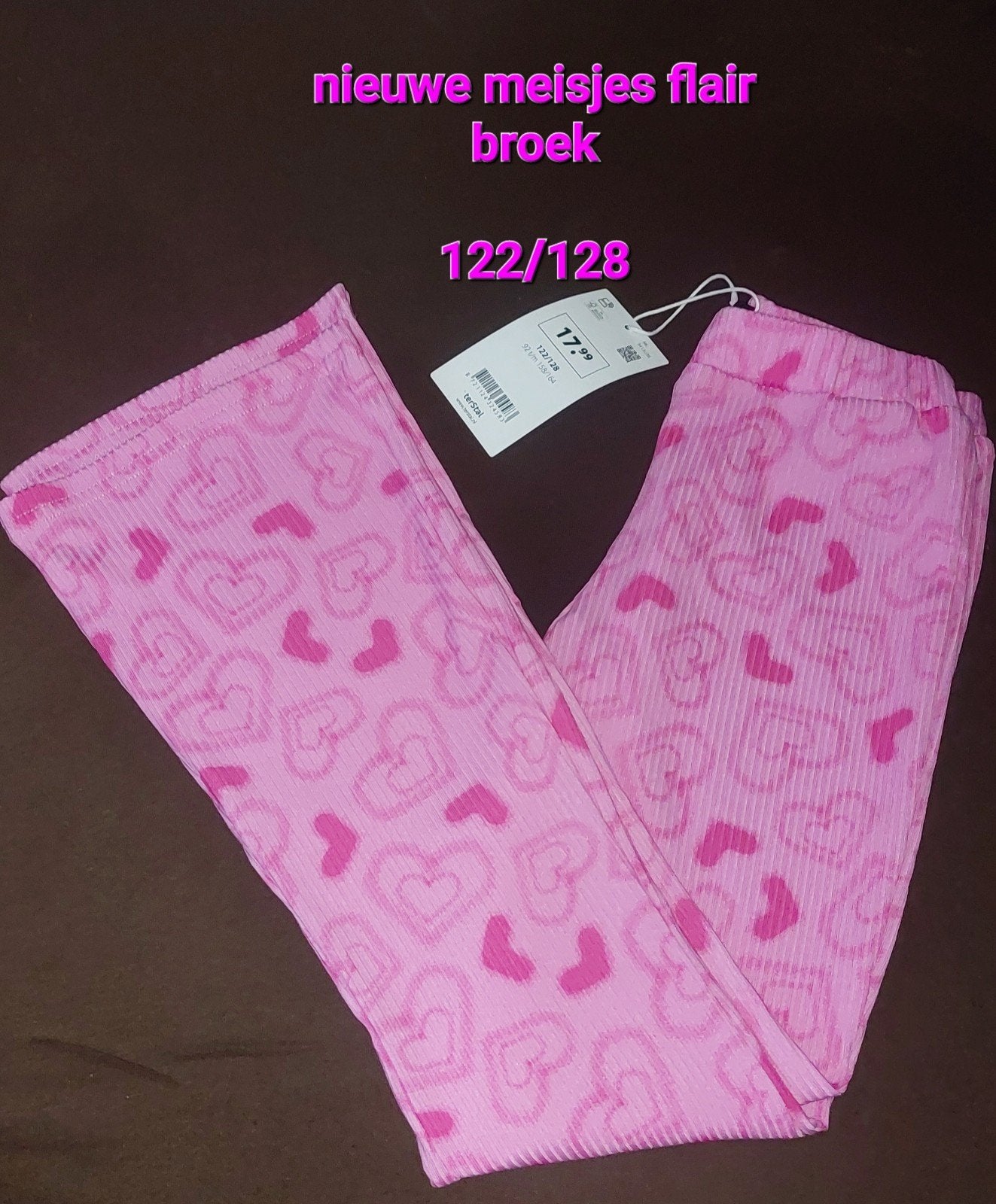 Nieuwe meisjes flairbroek - Maat 122/128, Ophalen of Verzenden