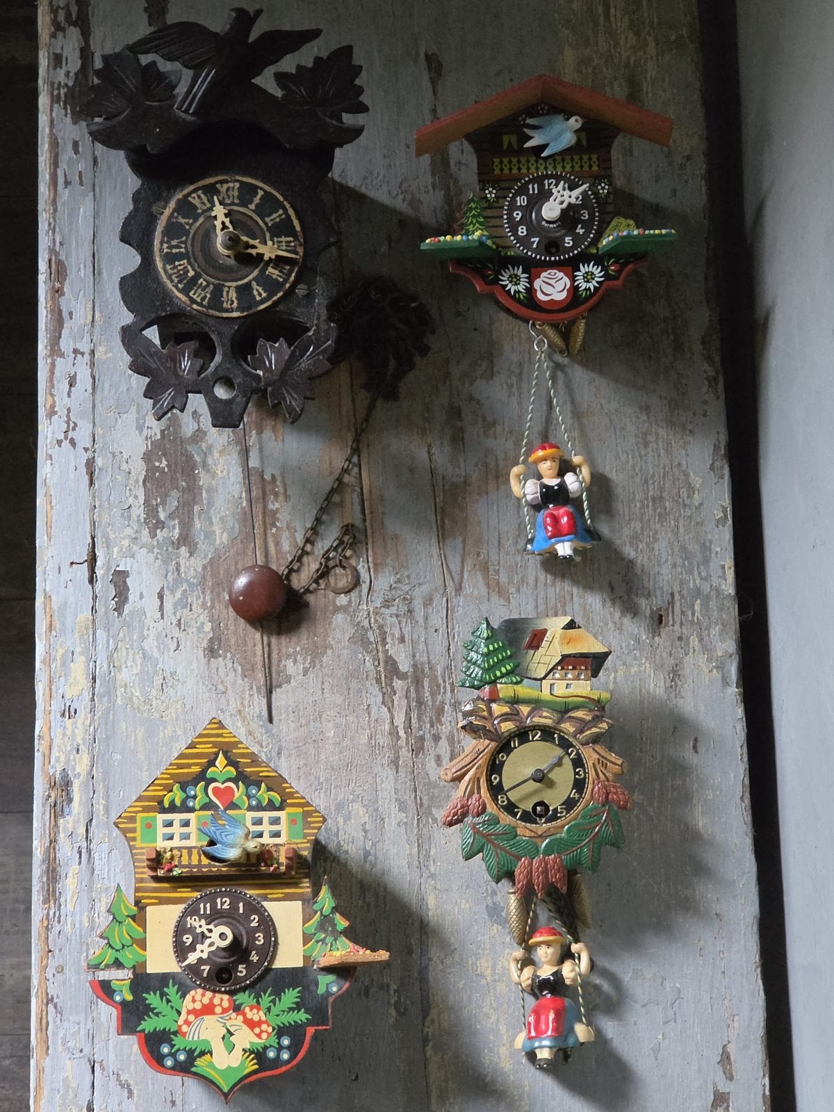 4 miniatuur koekoeksklokjes, Verzenden