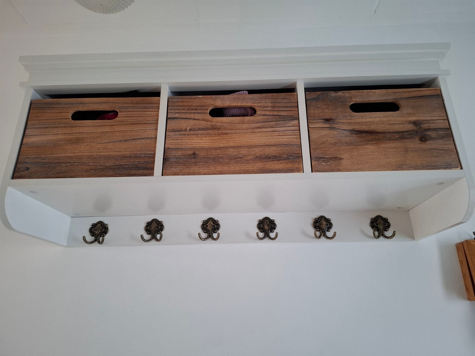 Kapstok met houten bakken, Zo goed als nieuw, Minder dan 100 cm, Hout, Ophalen