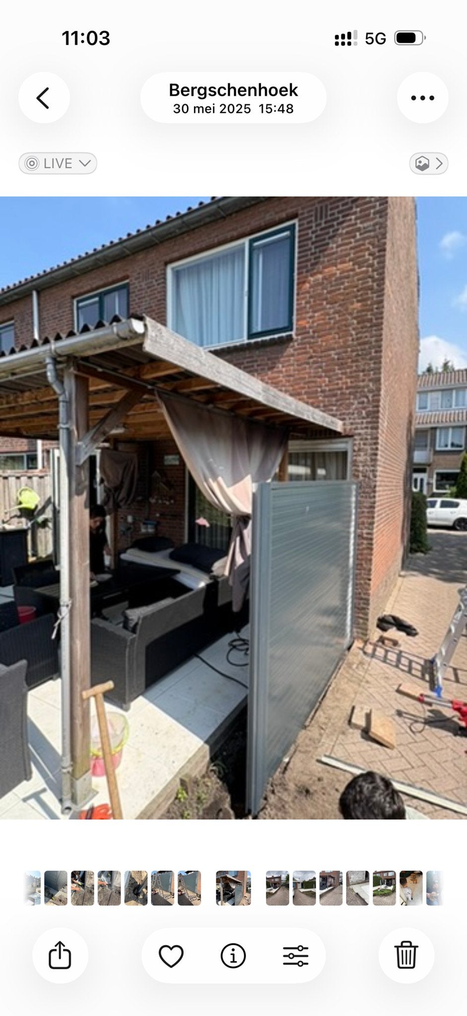 Gratis: Houten veranda met overkapping 4x3, Ophalen, Gebruikt, Veranda