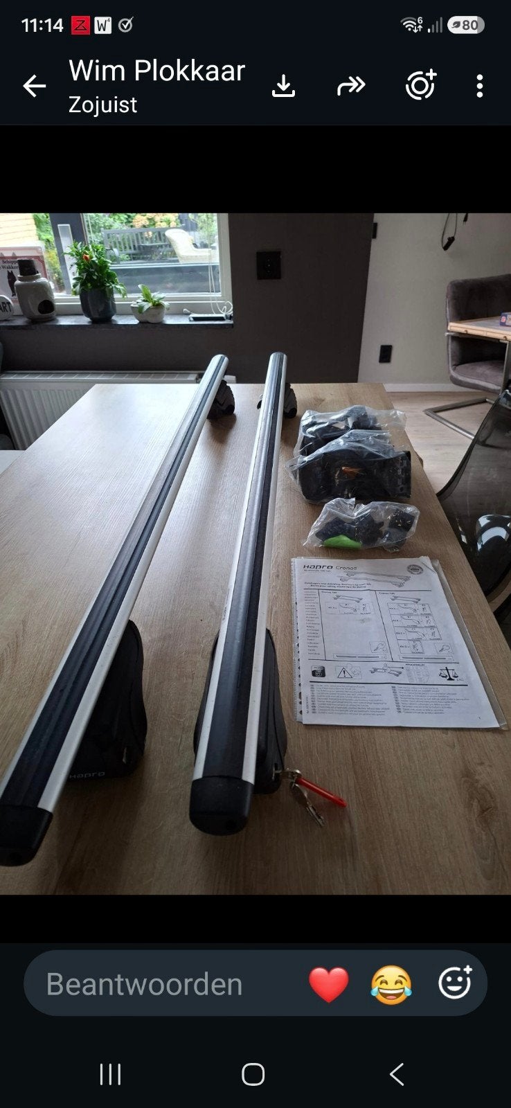 dakdragers voor open dakrail, Auto diversen, Ophalen, Gebruikt