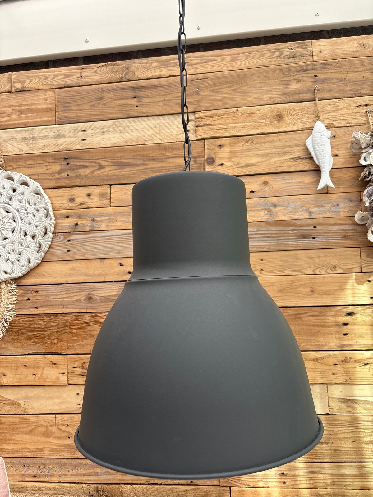 IKEA Hektar T1029 Hanglamp - Industriële Stijl, Ophalen of Verzenden, Gebruikt, Metaal, E27 (groot)