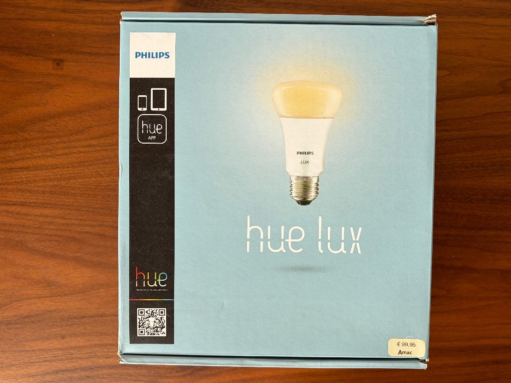 Philips Hue Lux Starter Kit - 2 lampen + Bridge, Huis en Inrichting, Ophalen of Verzenden, Zo goed als nieuw, E27 (groot), Led-lamp