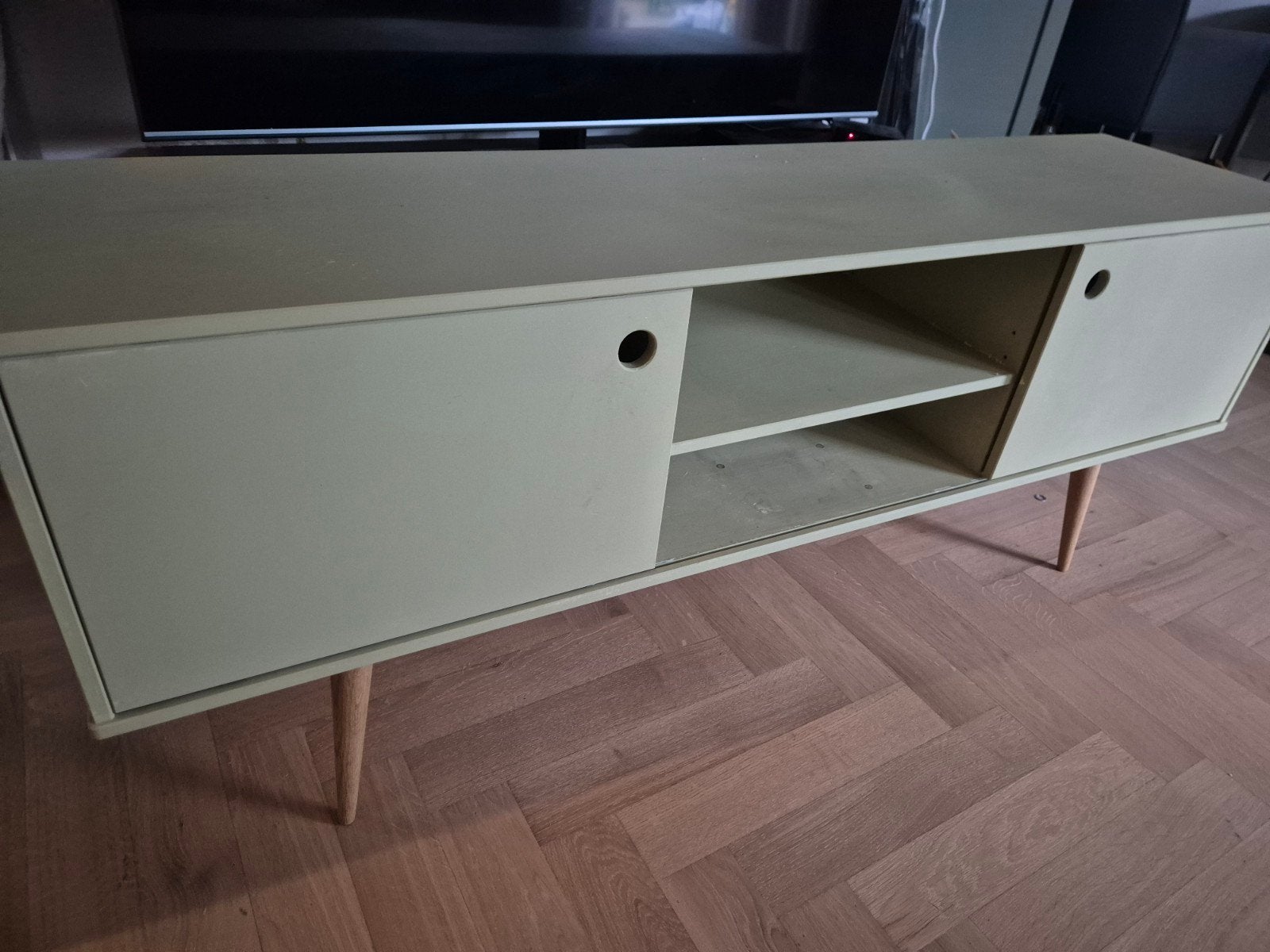 Tv meubel met opbergruimte, Ophalen, Gebruikt, 100 tot 150 cm, Minder dan 100 cm