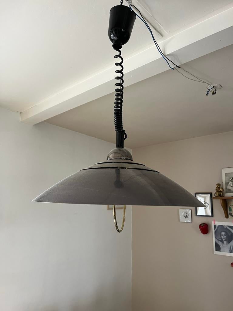 In lengte verstelbare pooltafel hanglamp - vintage, Huis en Inrichting, Lampen | Hanglampen, Zo goed als nieuw, 75 cm of meer