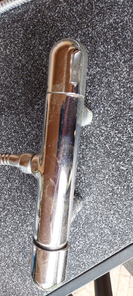 Thermostaatkraan met douchekop, Doe-het-zelf en Verbouw, Sanitair, Ophalen of Verzenden, Gebruikt, Rvs, Douche
