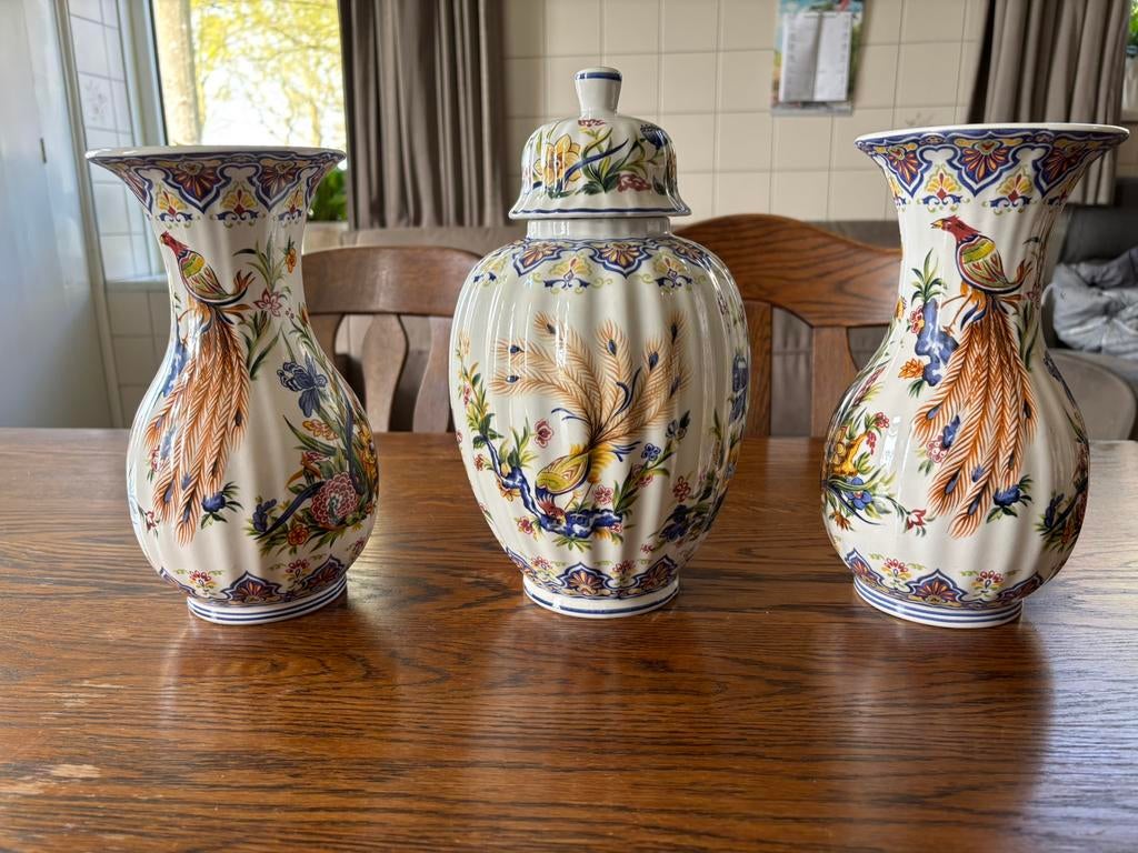 Gebloemde vazen / kaststel, Ophalen, Overige kleuren, Minder dan 50 cm, Glas