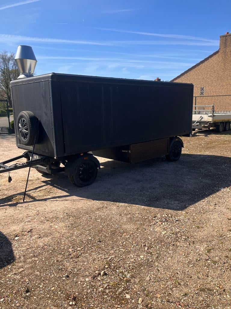 Vette Foodtruck op houtskool, Tuin en Terras, Houtskoolbarbecues, Ophalen of Verzenden, Gebruikt