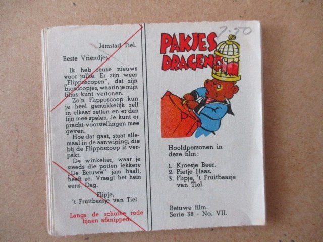 ad000247 flipje filmstrook 7, Eén stripboek, Ophalen, Gelezen