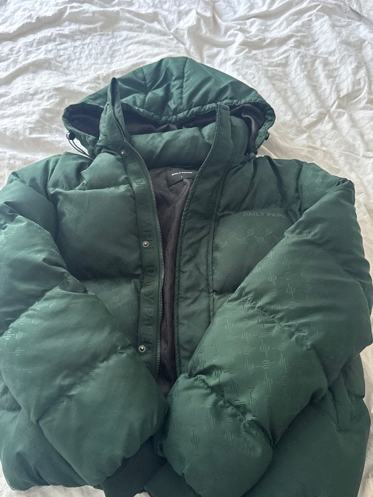 Daily paper ravan puffer jacket -groen S, Ophalen of Verzenden, Zo goed als nieuw, Daily Paper, Groen