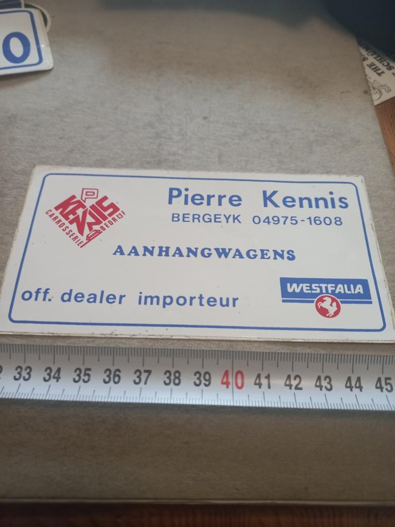Pierre kennis aanhangwagens bergeyk westfalia, Ophalen of Verzenden, Zo goed als nieuw
