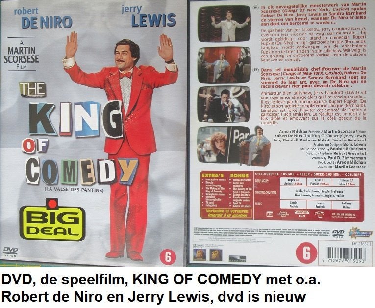 DVD, speelfilm THE KING OF COMEDY, Jerry Lewis & Robert Niro, Alle leeftijden, Ophalen of Verzenden, Nieuw in verpakking
