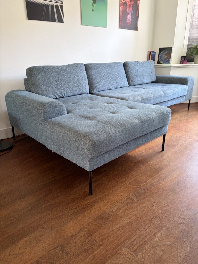 RODIER Intérieurs chaise longue bank met Bolia poten, Ophalen, 250 tot 300 cm, Modern, Scandinavisch, Driepersoons