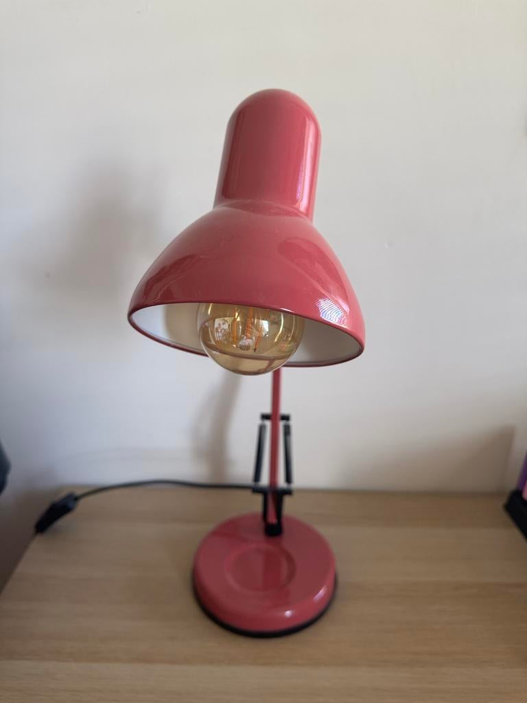 Roze Bureaulamp - Verstelbaar en Stijlvol, Ophalen, Gebruikt, Metaal, 50 tot 75 cm