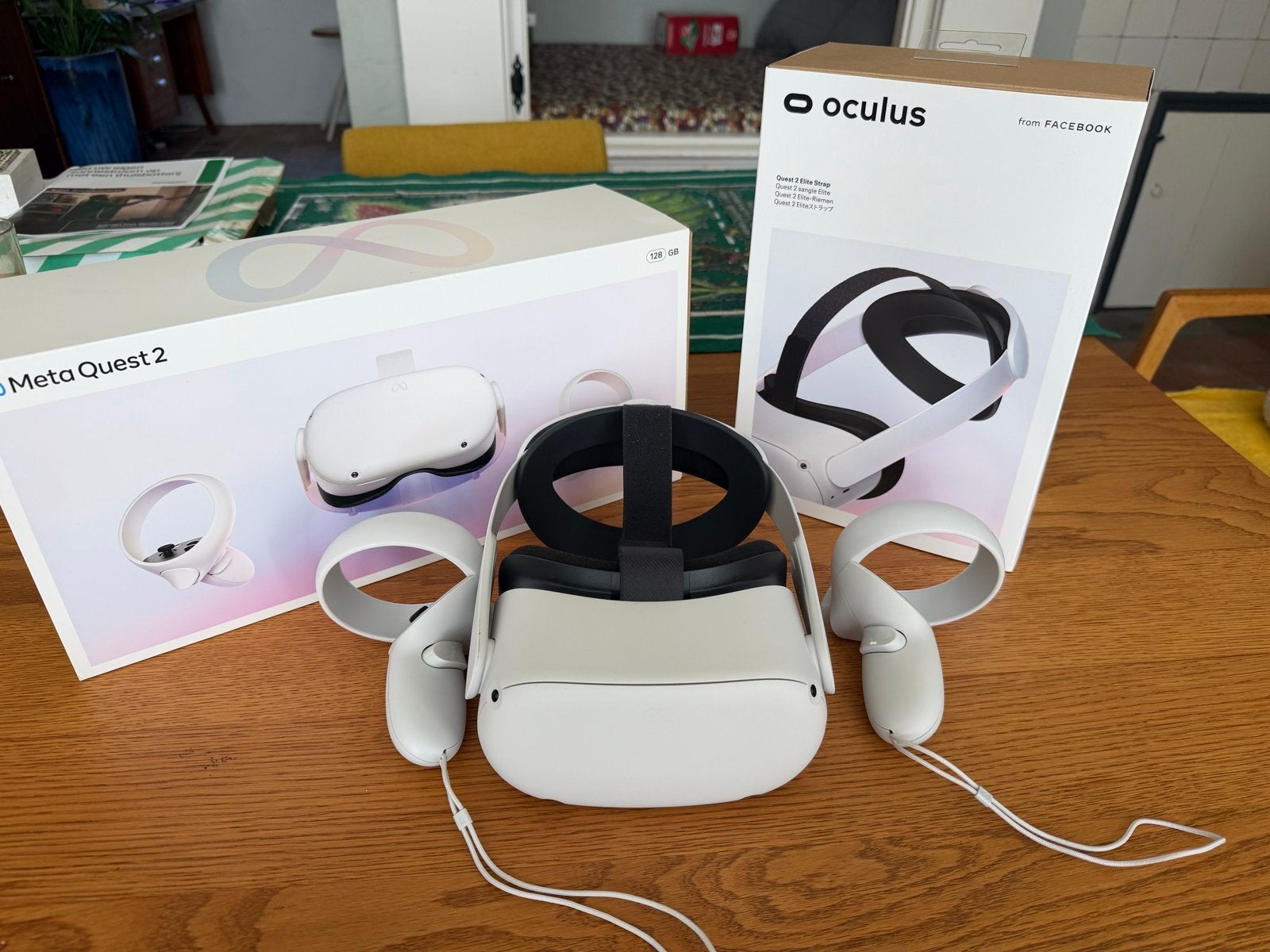 Oculus Quest 2-128GB met Elite strap - Zo goed als nieuw, Ophalen of Verzenden, Zo goed als nieuw, VR-bril, Overige platformen