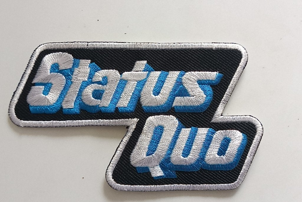 Status Quo leuke  nieuwe shaped patch s82  embleem, Verzenden, Nieuw, Kleding