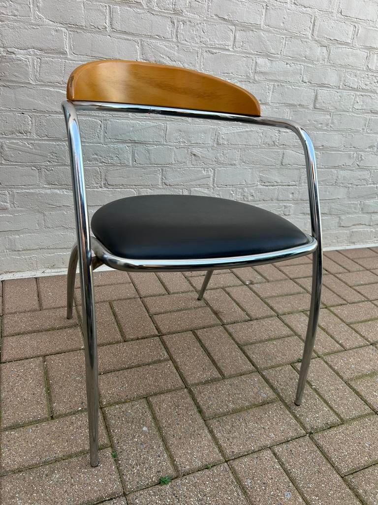 Koppel vintage retro design stoelen, Huis en Inrichting, Stoelen, Ophalen of Verzenden, Zo goed als nieuw, Twee