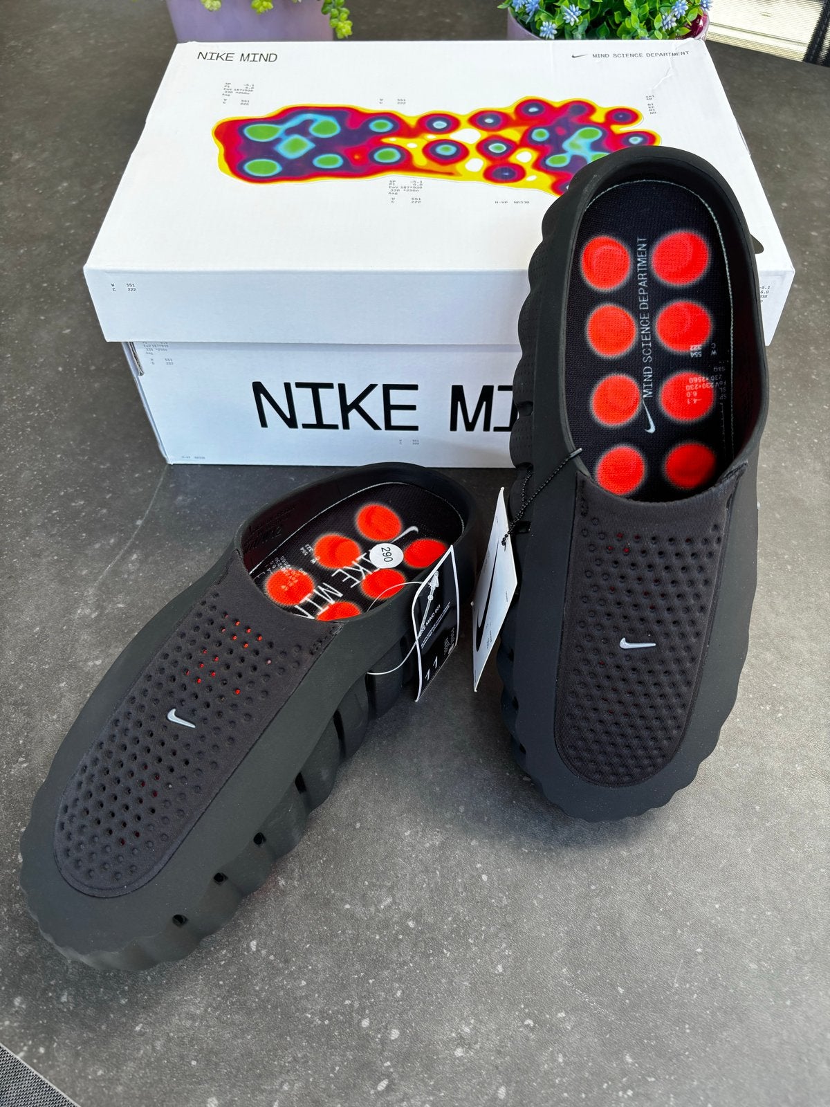 Nike Mind 001 Science Department Slippers Zwart maat 45, Ophalen of Verzenden, Nieuw, Zwart, Slippers
