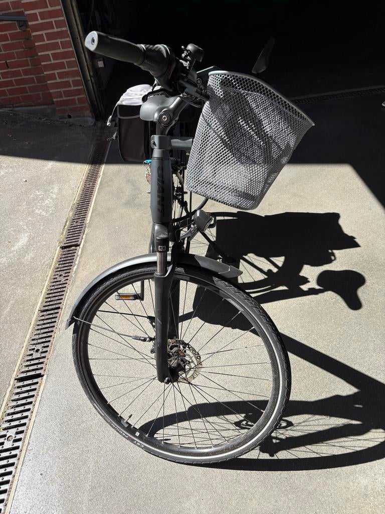 Giant Entour E+ elektrische fiets met mand, Gebruikt, 51 tot 55 cm, 50 km per accu of meer, Giant