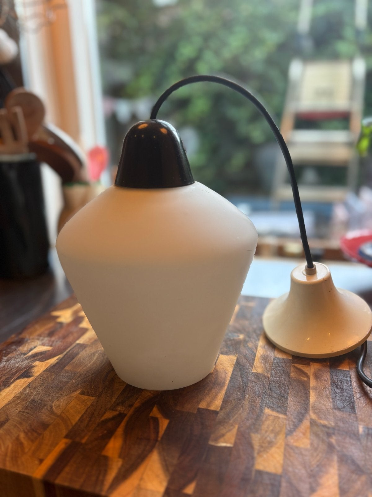 Louis Kalff hanglampje Philips melkglas mid century, Ophalen of Verzenden