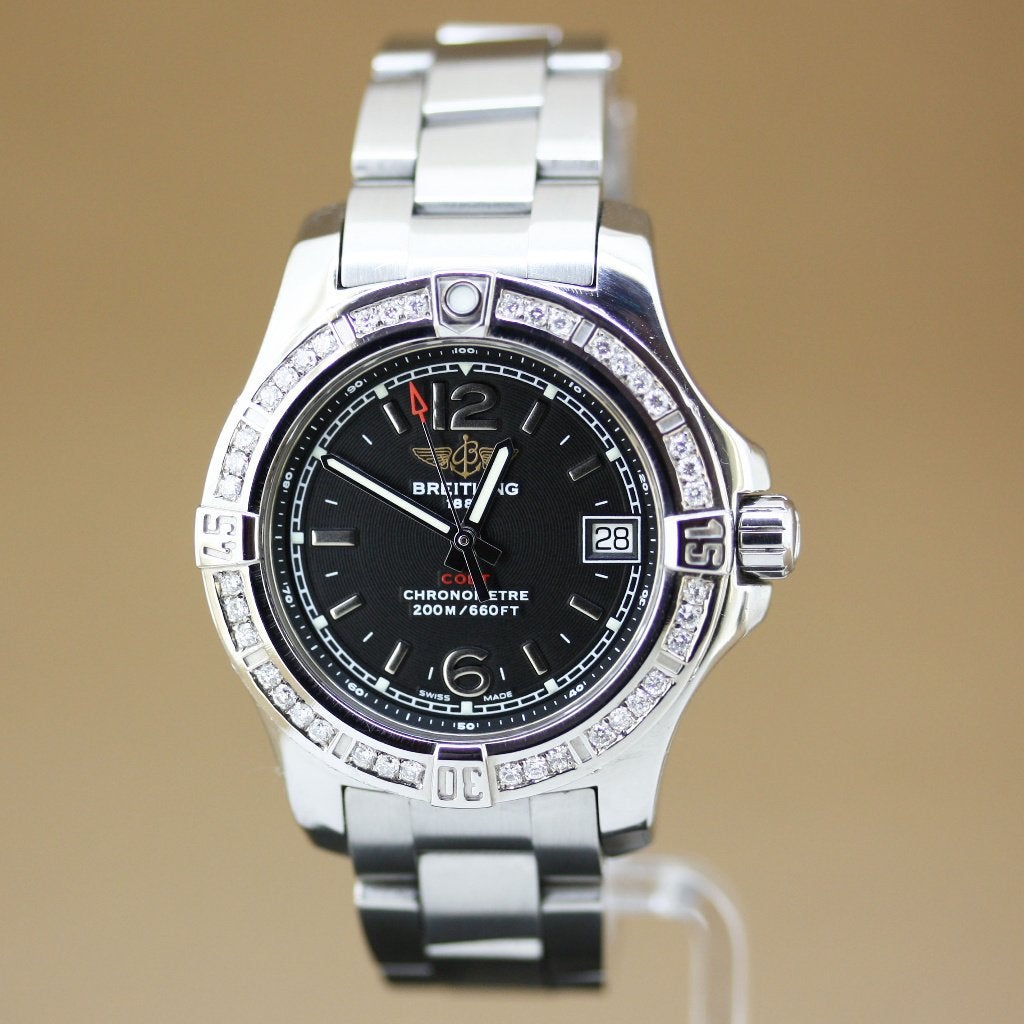 Breitling Colt Lady 33 A77388 Diamant 2017, Overige merken, Staal, Gebruikt, Staal