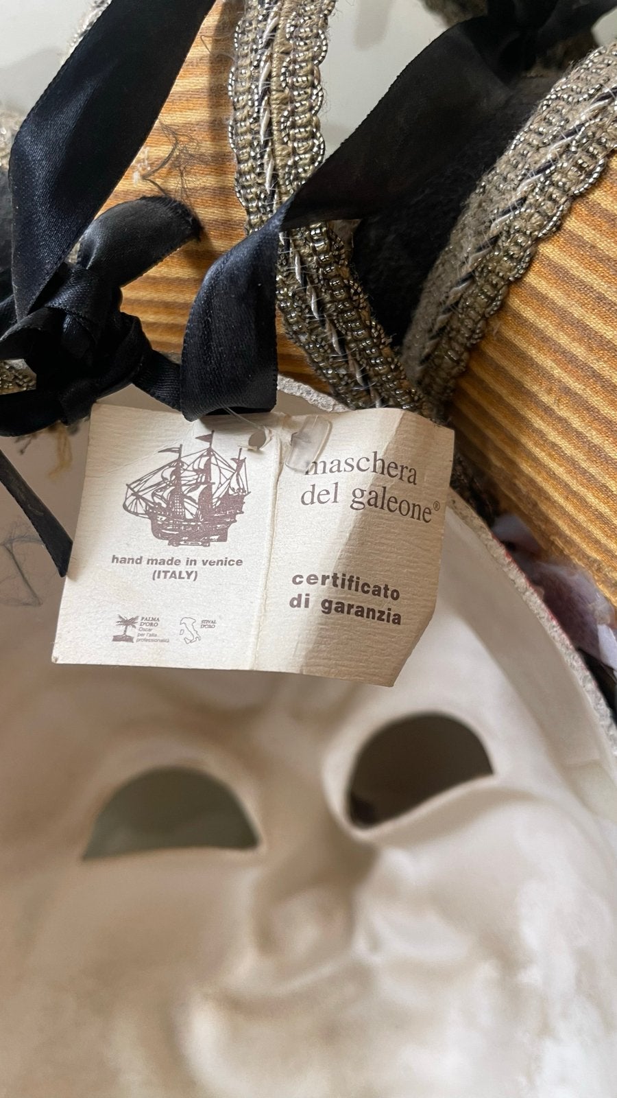 Handgemaakt Venetiaans Narrenmasker - Maschera del Galeone, Ophalen