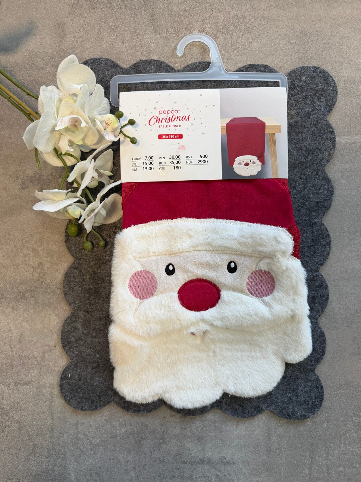 NİEUW, rood/witte kerstman tafelloper van Pepco Christmas, Ophalen of Verzenden, Nieuw