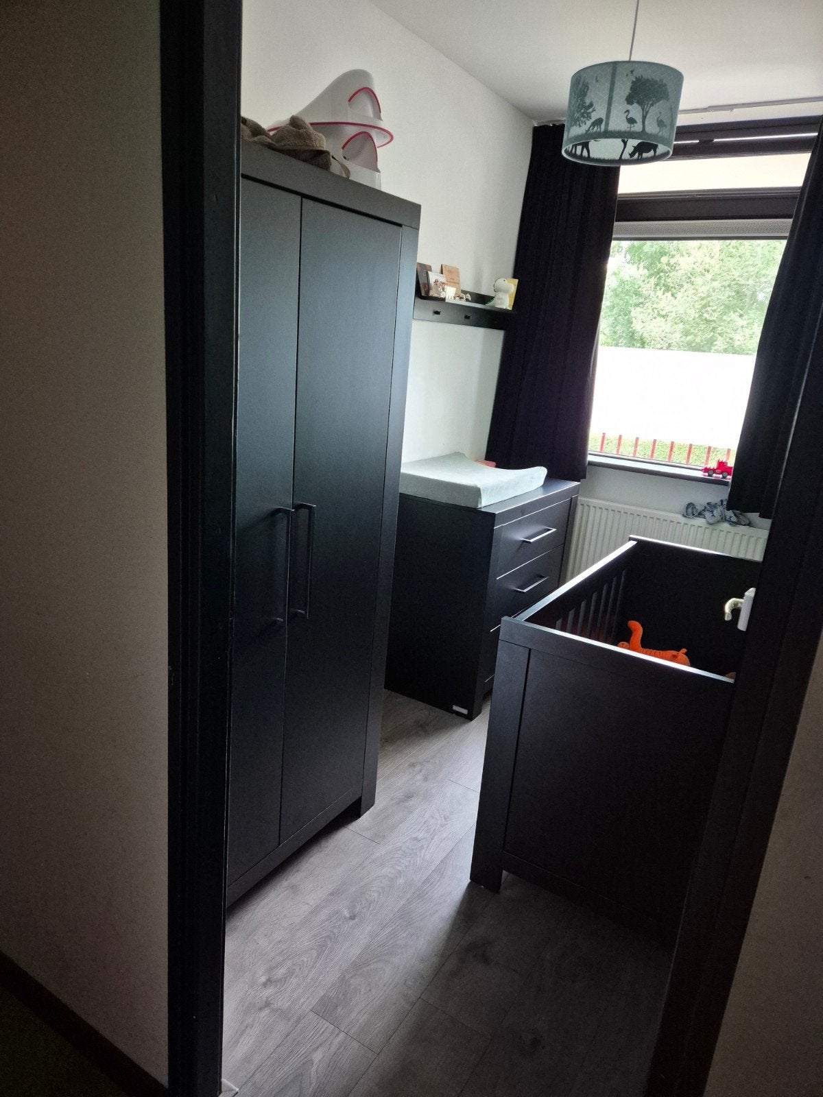 Complete Interbaby kinderkamer / babykamer zwart, Kinderen en Baby's, Kinderkamer | Complete kinderkamers, Ophalen, Zo goed als nieuw
