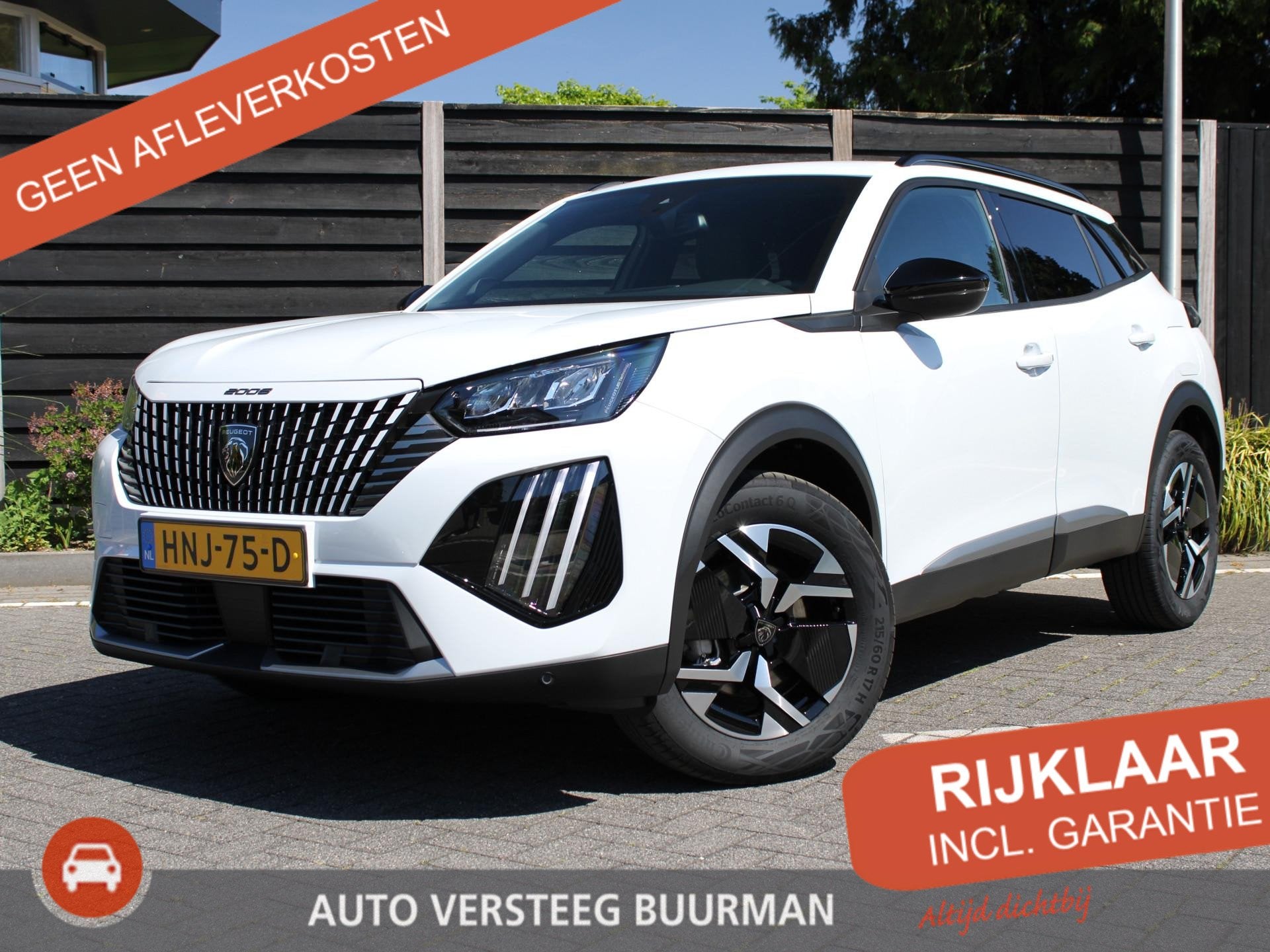 Peugeot 2008 Allure 1.2 Hybrid 145PK e-DSC6 Automaat Navigat, Auto's, 1199 cc, Leder en Stof, Wit, Origineel Nederlands