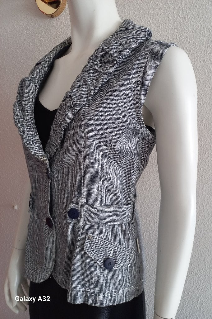 SoSoire blauw wit gilet, Maat S/M, Blauw, Ophalen of Verzenden, Zo goed als nieuw, SoSoire