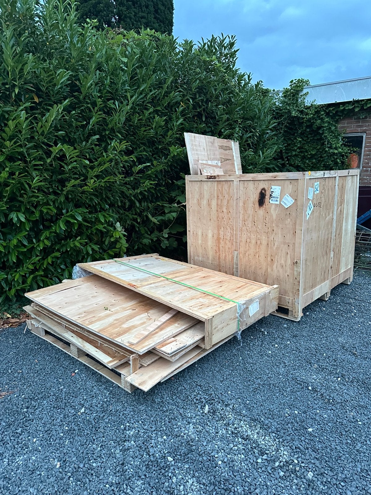 Afval hout plateb multiplex verpakking, Minder dan 3 m³, Ophalen of Verzenden