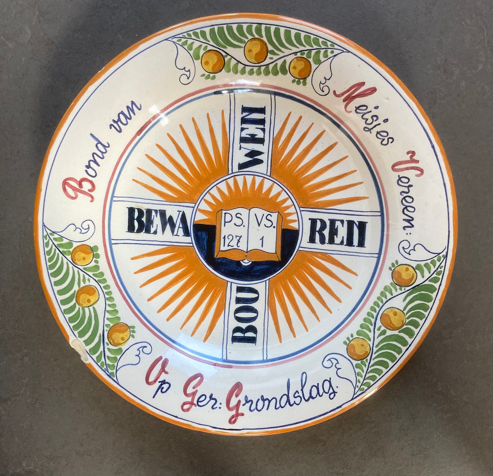 Delfts bord antiek, Ophalen of Verzenden