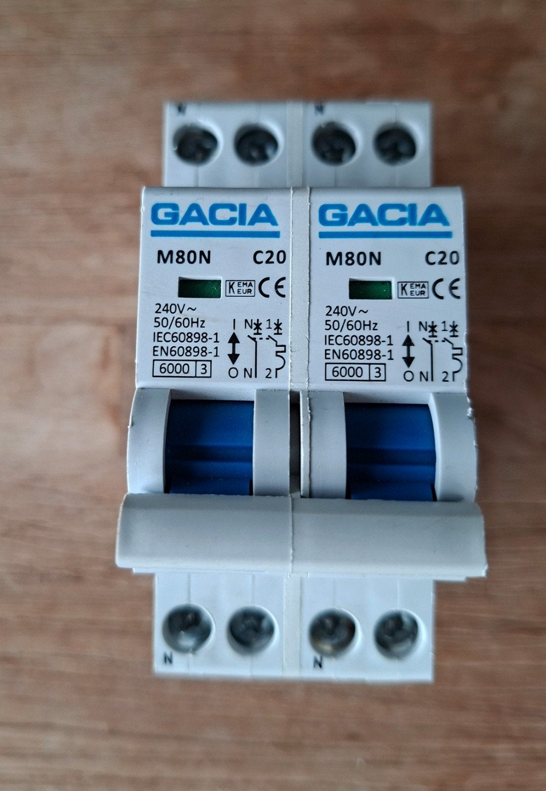 Kookgroep 20 Ampere GACIA M80N C20 Stroomonderbreker, Ophalen of Verzenden, Nieuw, Schakelaar