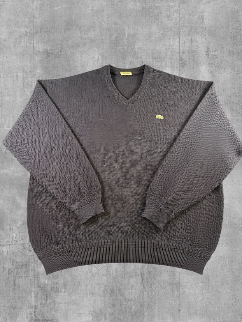 Blauwe Lacoste pullover maat L (v-hals trui / sweater), Maat 52/54 (L), Lacoste S.A., Zo goed als nieuw, Klantenservice@lacoste.com