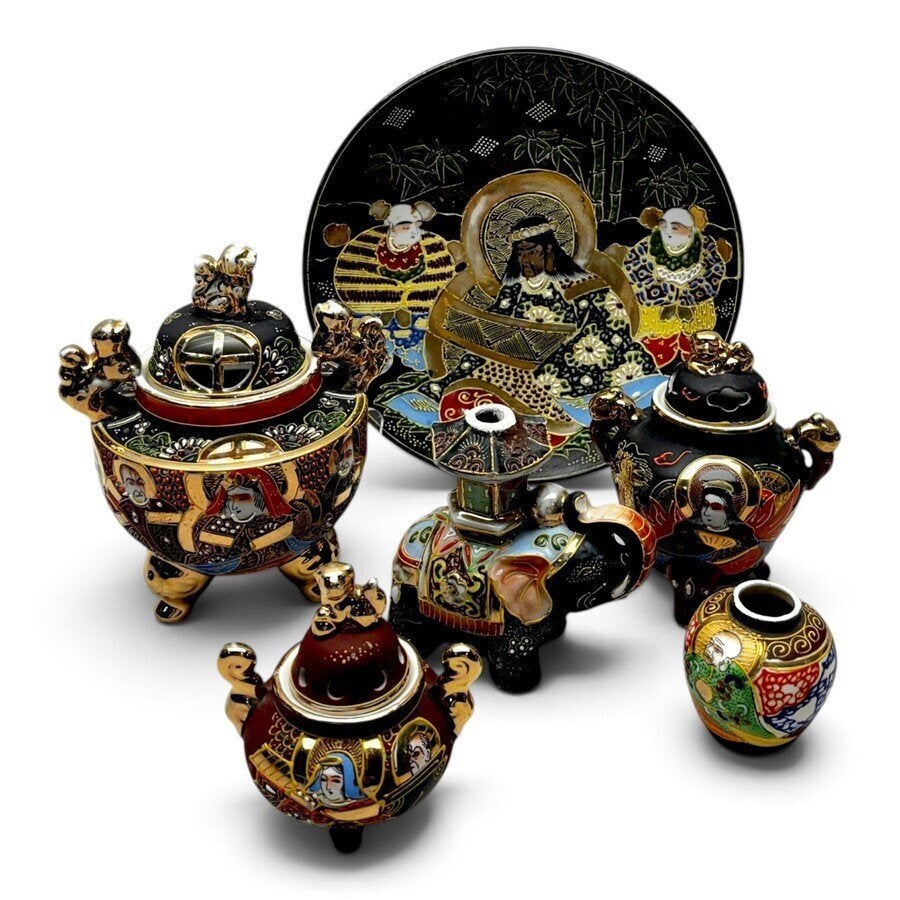 Lot Japans satsuma porselein (6x), Antiek en Kunst, Ophalen of Verzenden