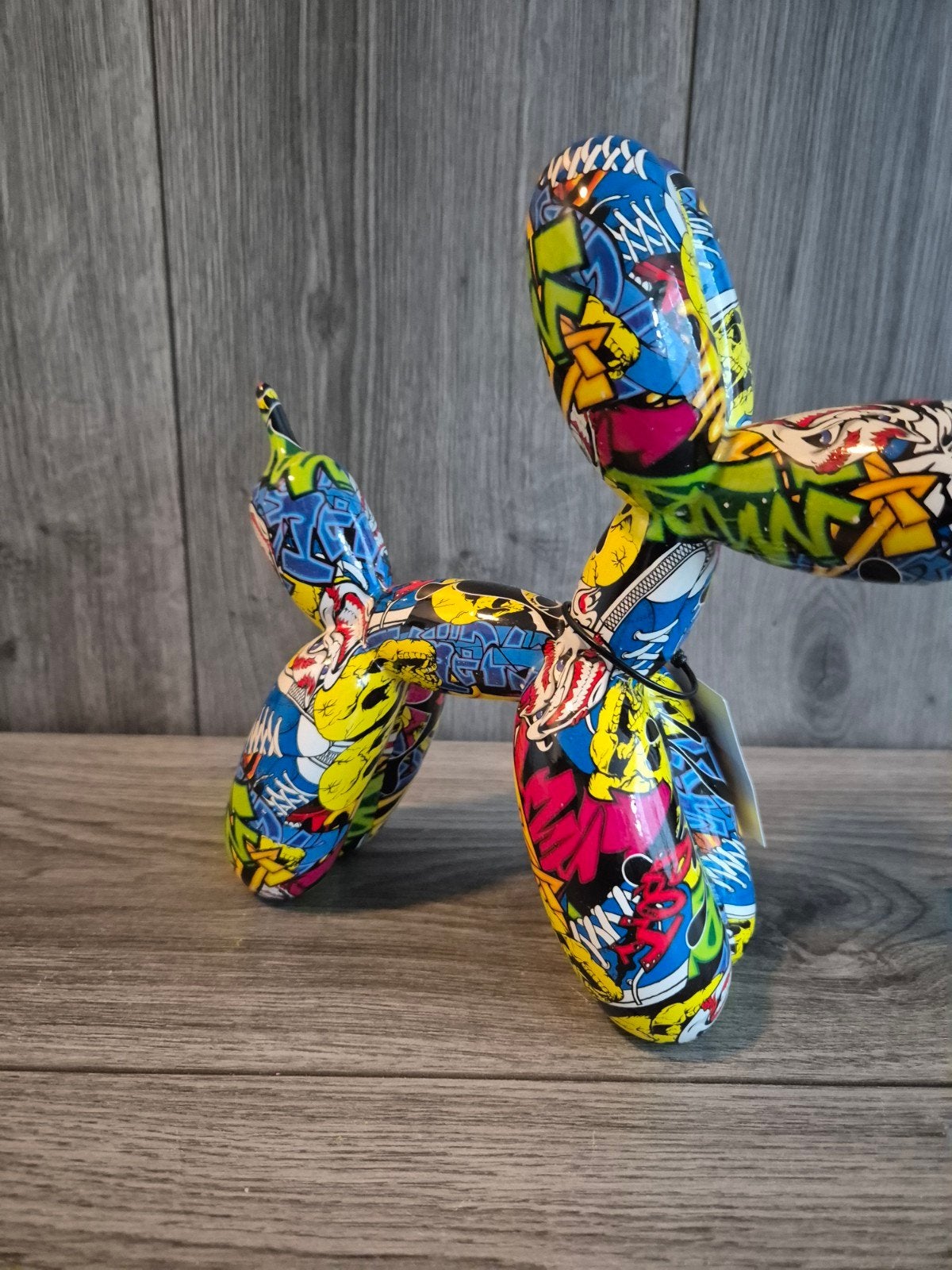 Graffiti Ballon Hond Beeld - Polyester 24cm, Ophalen, Kunststof, Zoogdier, 20 - 50 cm