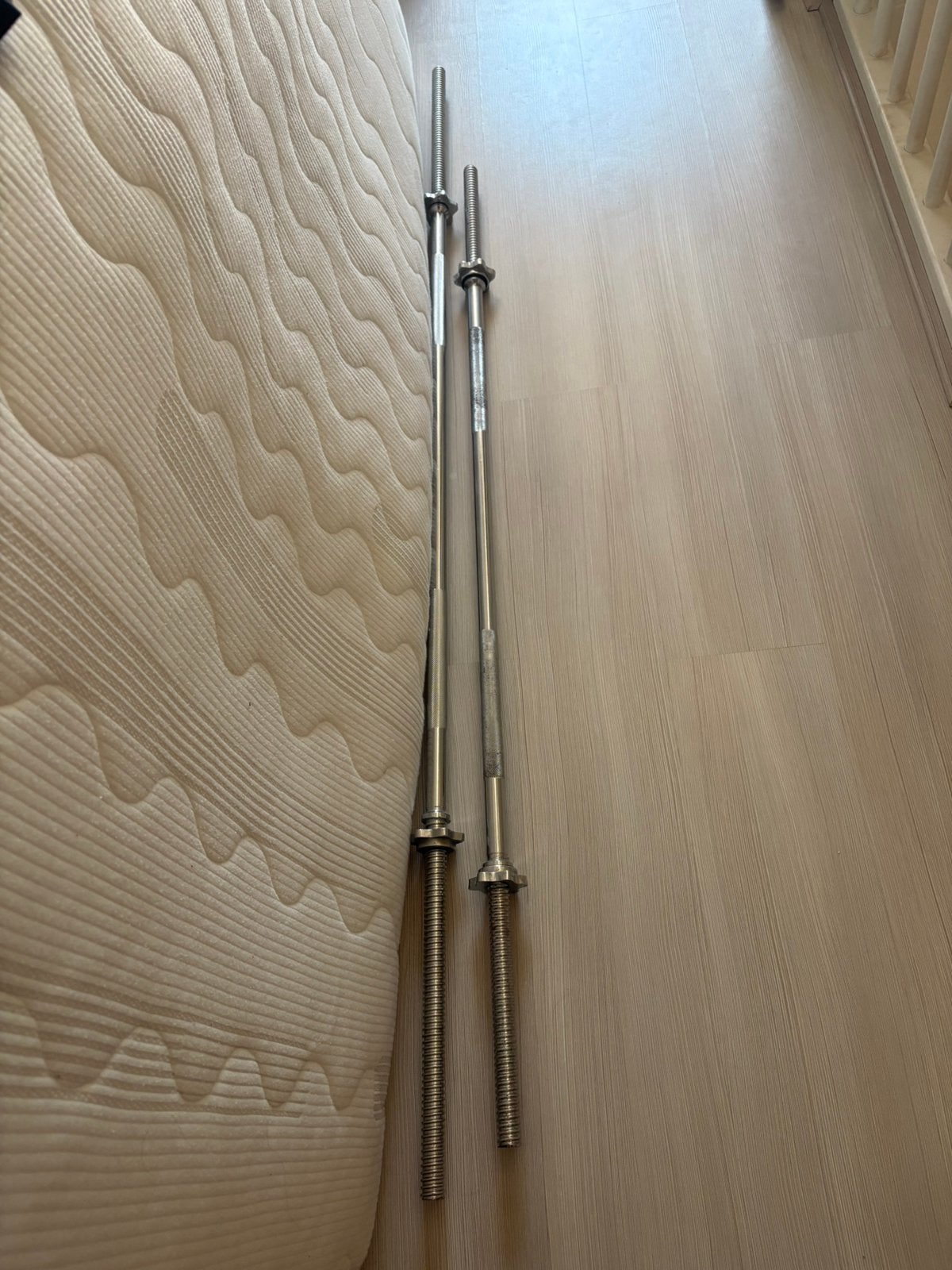 Deadlift en bench stang, Ophalen, Zo goed als nieuw, Fitnessbank