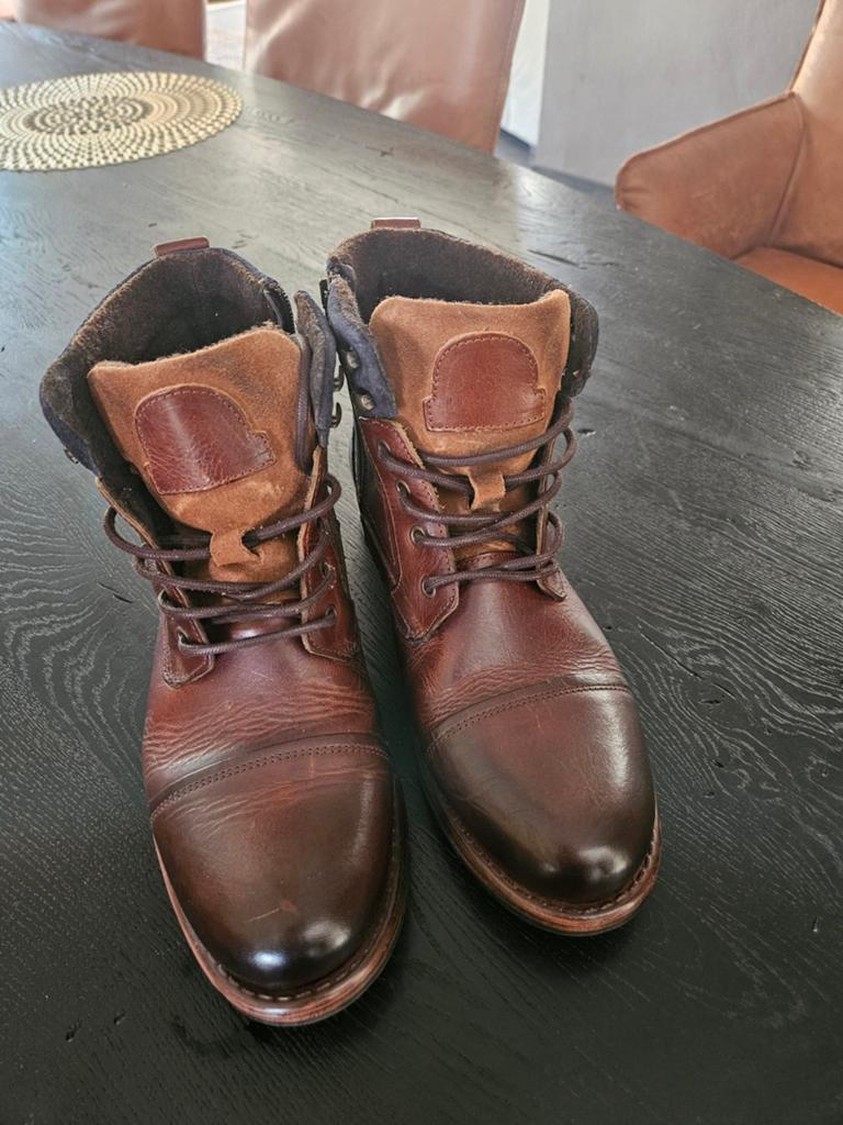 Leren schoenen., Kleding | Heren, Bruin, Boots, Nieuw, Ophalen of Verzenden