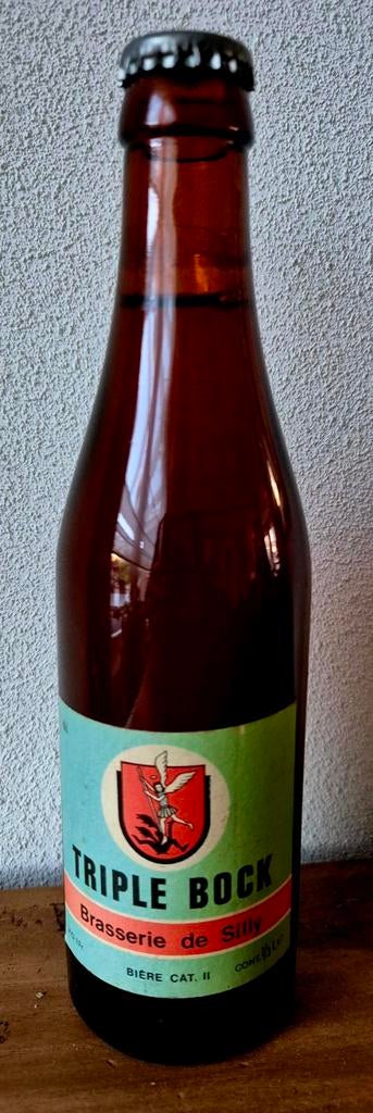 Brasserie de Silly, oude volle 1/3 ltr fles TRIPLE Bock bier, Verzamelen, Ophalen of Verzenden, Zo goed als nieuw, Flesje(s), Overige merken