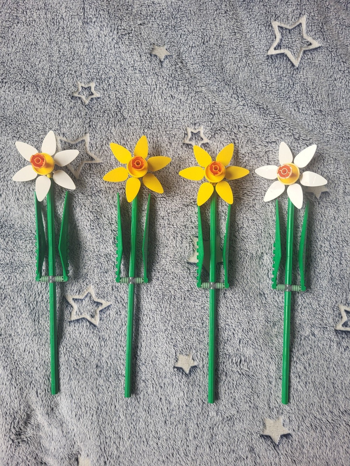 Lego Bloemen - Set van 4 narcissen (wit en geel), Lego, Ophalen of Verzenden, Zo goed als nieuw, Compleet