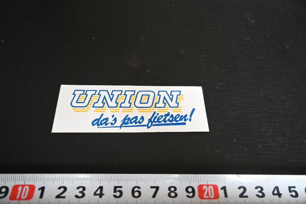 sticker UNION da's pas fietsen !    Fiets, Ophalen of Verzenden, Zo goed als nieuw