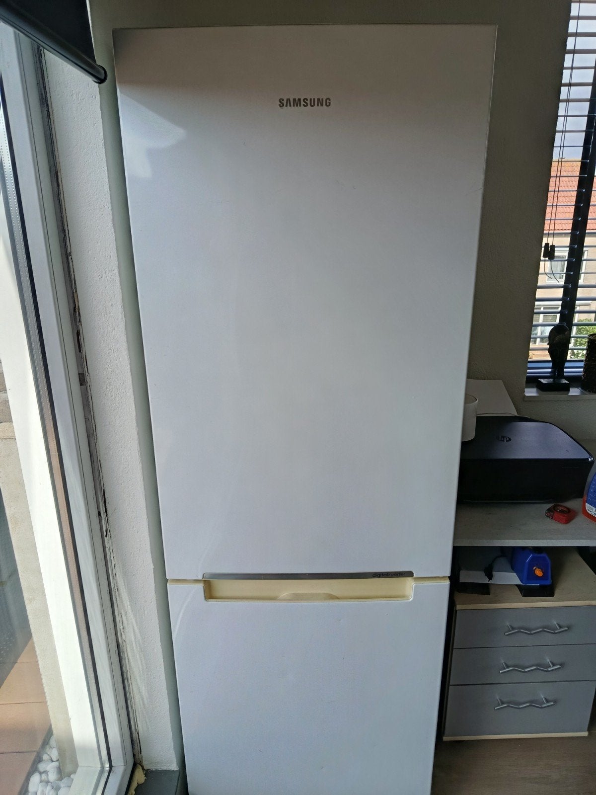 Samsung koelkast met vriezer - gebruikt, 150 tot 200 liter, Gebruikt, Met aparte vriezer, 45 tot 60 cm