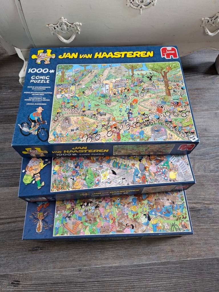 Diverse Jan van Haasteren puzzels compleet 1000 stukjes, Ophalen of Verzenden, 500 t/m 1500 stukjes, Zo goed als nieuw