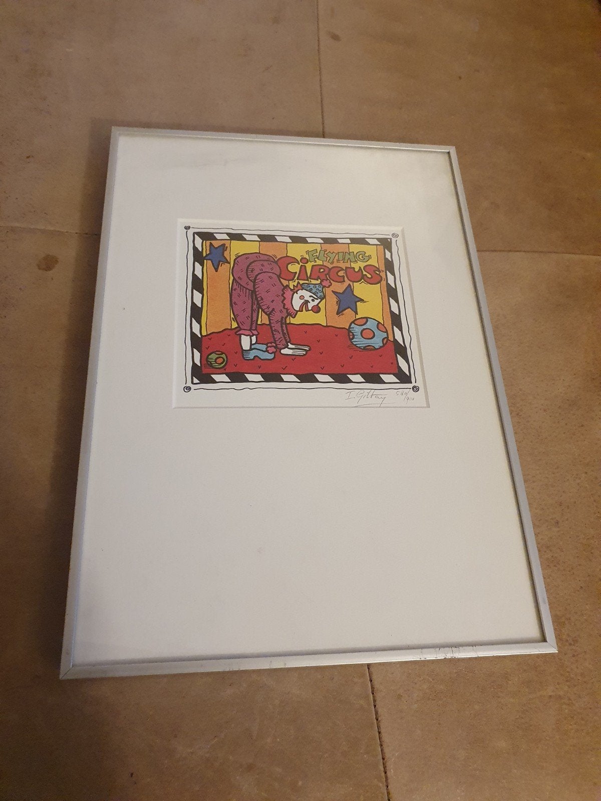 Ets Flying Circus" Nederlandse kunstenaar Jacob Giltay., Antiek en Kunst, Kunst | Etsen en Gravures, Ophalen